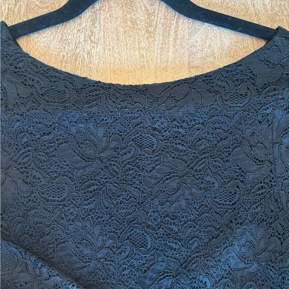 Audrey 3+1 Black Lace Sheath Mini with Belled Sleeves - Picture 7 of 10